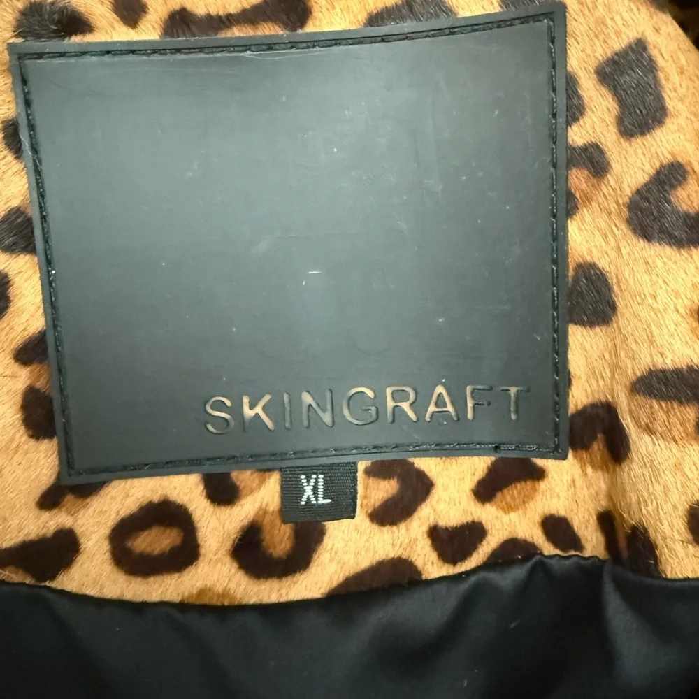 Skingraft Leopard Print Leather Jacket XL as new - Picture 2 of 5